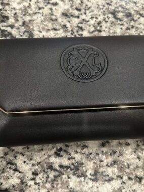 NWT Christian Lacroix Black Clutch with Gold Accent